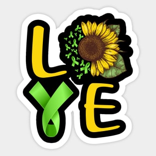 love gallbladder cancer sunflower Sticker